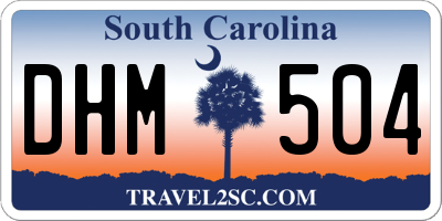 SC license plate DHM504
