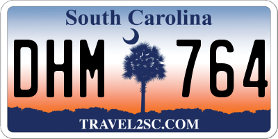 SC license plate DHM764