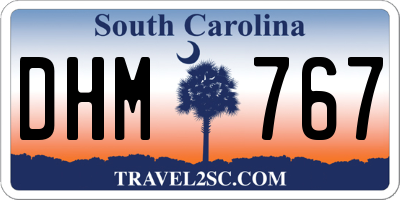 SC license plate DHM767