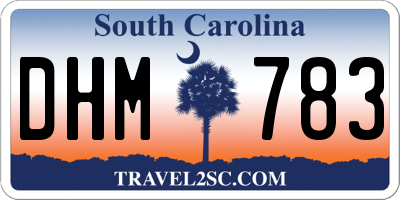 SC license plate DHM783