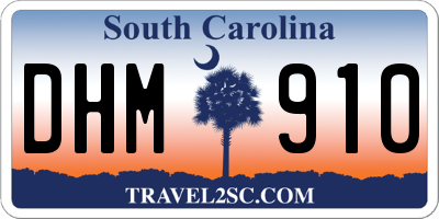SC license plate DHM910