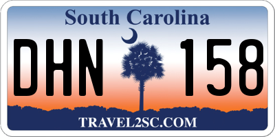 SC license plate DHN158