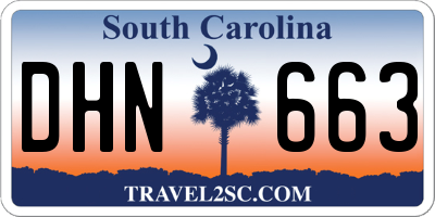 SC license plate DHN663