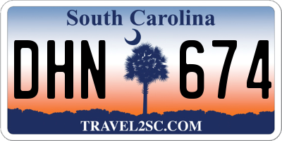 SC license plate DHN674