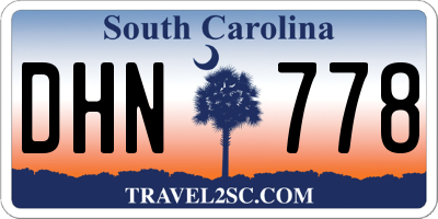 SC license plate DHN778
