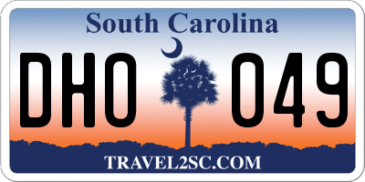 SC license plate DHO049
