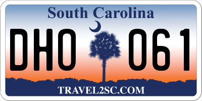 SC license plate DHO061