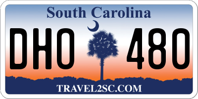 SC license plate DHO480