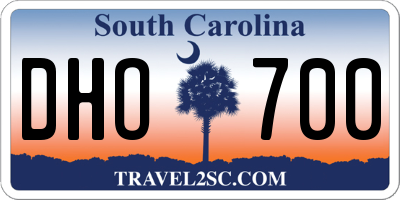 SC license plate DHO700