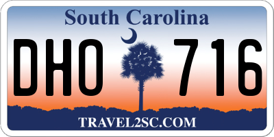 SC license plate DHO716