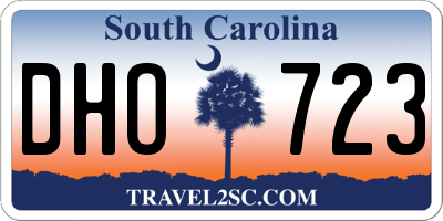 SC license plate DHO723