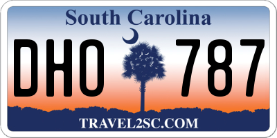 SC license plate DHO787
