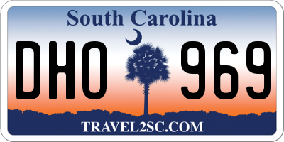 SC license plate DHO969