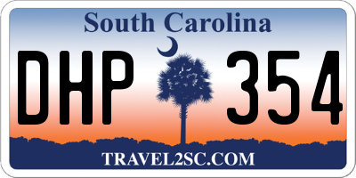 SC license plate DHP354