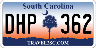 SC license plate DHP362