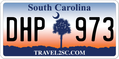 SC license plate DHP973