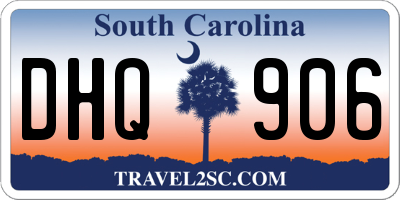 SC license plate DHQ906