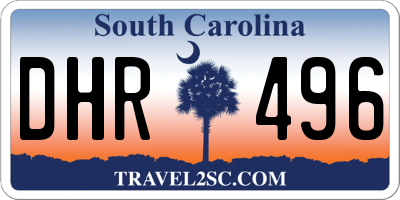 SC license plate DHR496