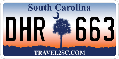 SC license plate DHR663