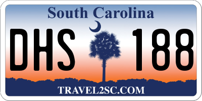 SC license plate DHS188