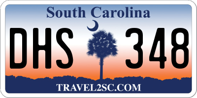SC license plate DHS348