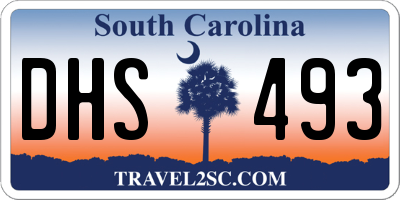 SC license plate DHS493