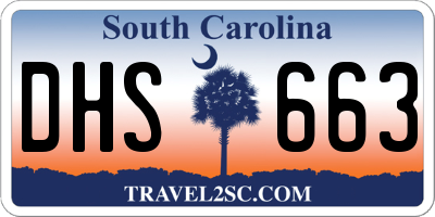 SC license plate DHS663