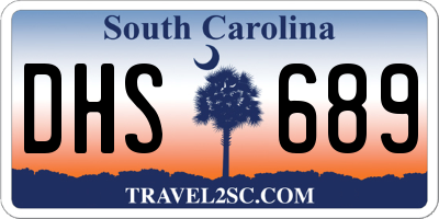SC license plate DHS689