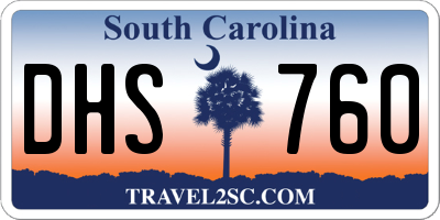 SC license plate DHS760