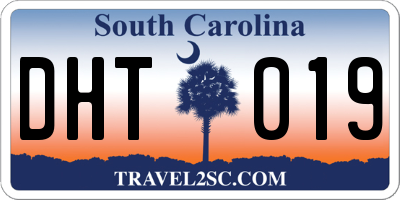 SC license plate DHT019
