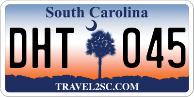 SC license plate DHT045