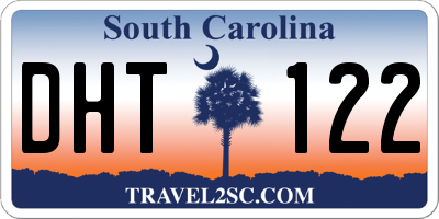 SC license plate DHT122