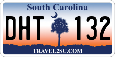 SC license plate DHT132