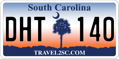 SC license plate DHT140