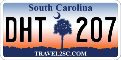 SC license plate DHT207