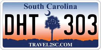 SC license plate DHT303