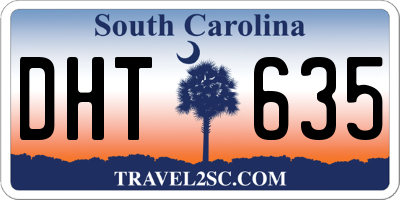 SC license plate DHT635