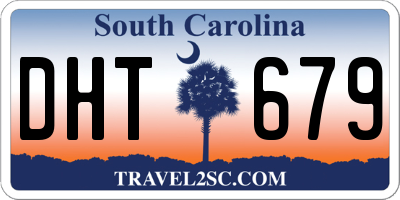 SC license plate DHT679