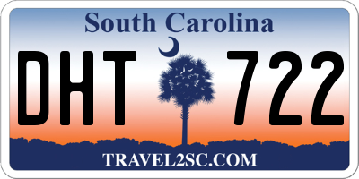 SC license plate DHT722