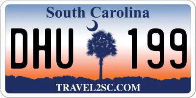SC license plate DHU199