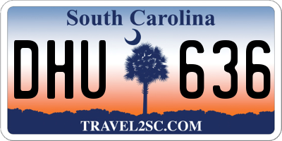 SC license plate DHU636