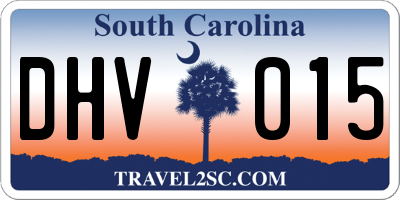 SC license plate DHV015