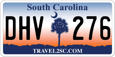 SC license plate DHV276