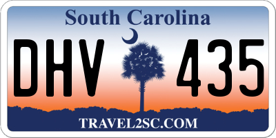 SC license plate DHV435