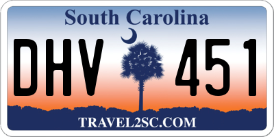 SC license plate DHV451