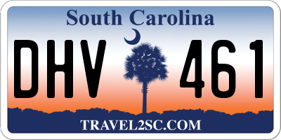 SC license plate DHV461