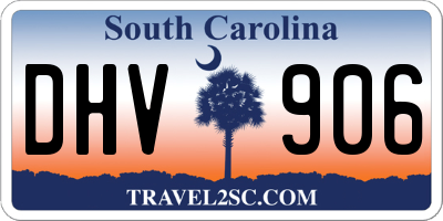 SC license plate DHV906