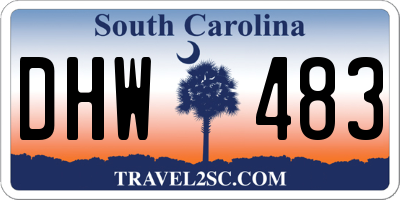 SC license plate DHW483