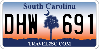 SC license plate DHW691