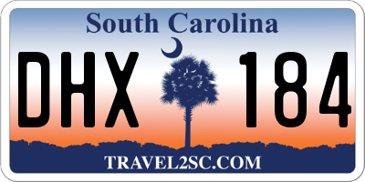 SC license plate DHX184